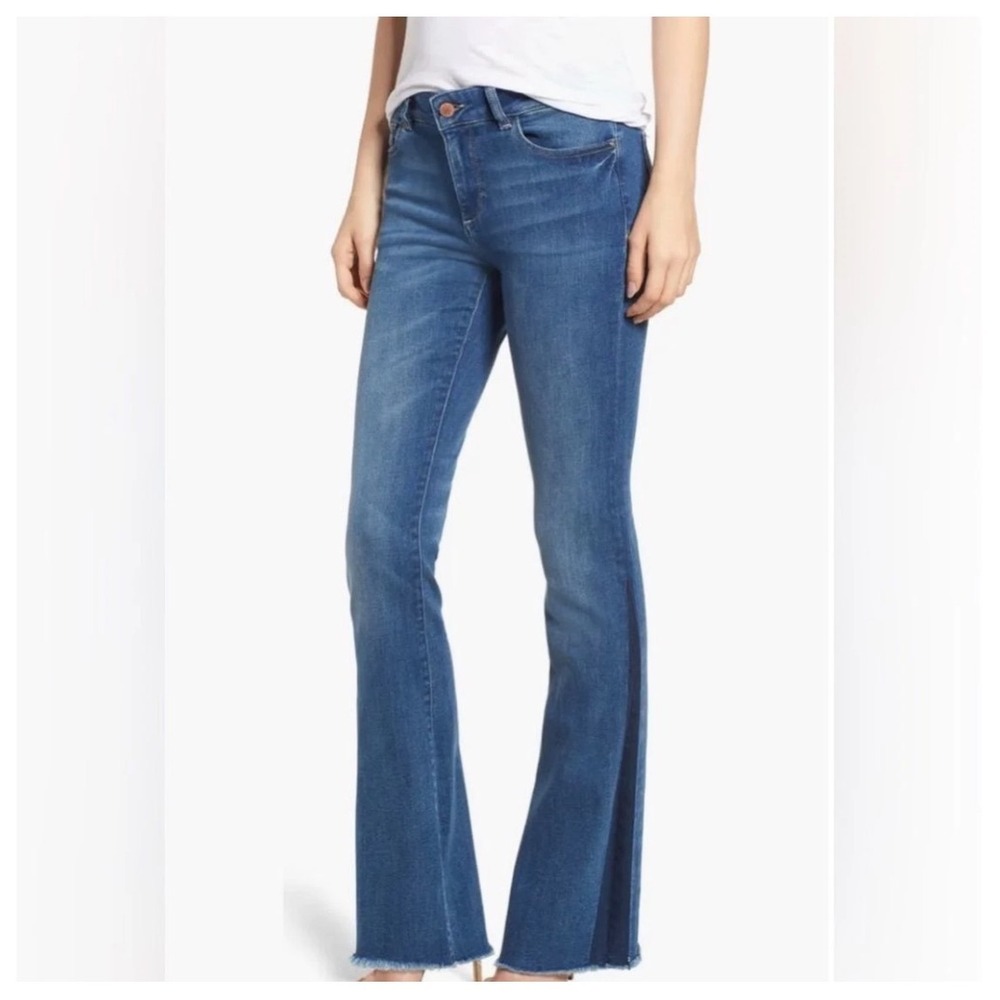 DL1961 Bridget Mid Rise Instasculpt Bootcut Jeans 28 Denim Newbury